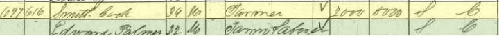 smith cook b. 1820 1860 census