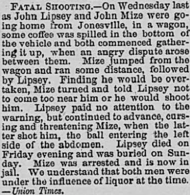 john mise shot john lipsey